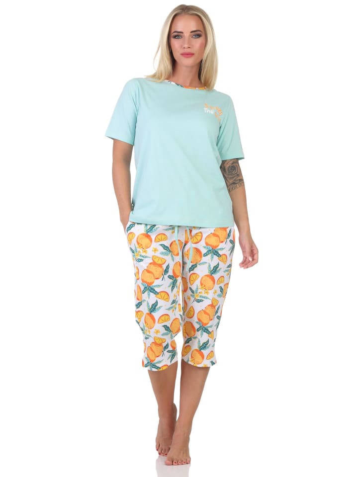 

NORMANN Пижама с короткими рукавами, размер 125 204 90 552, светло-бирюзового цвета