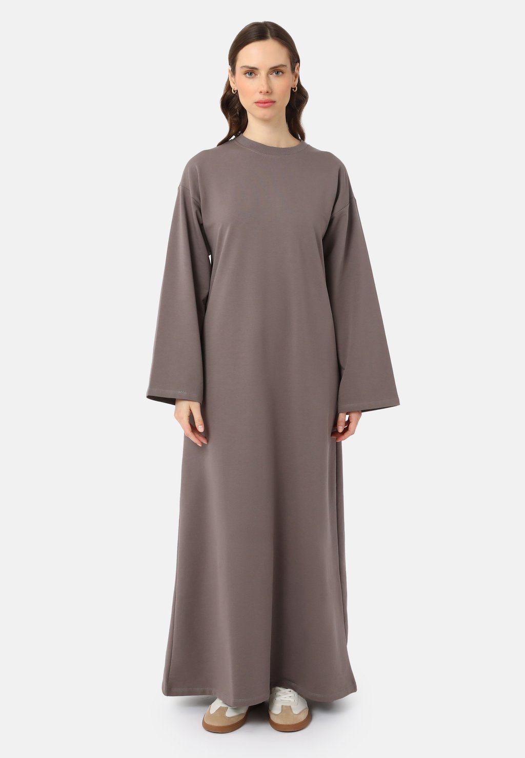 

Платье макси LATTE - MODEST - BENIN - Jersey dress Modanisa, бежевый