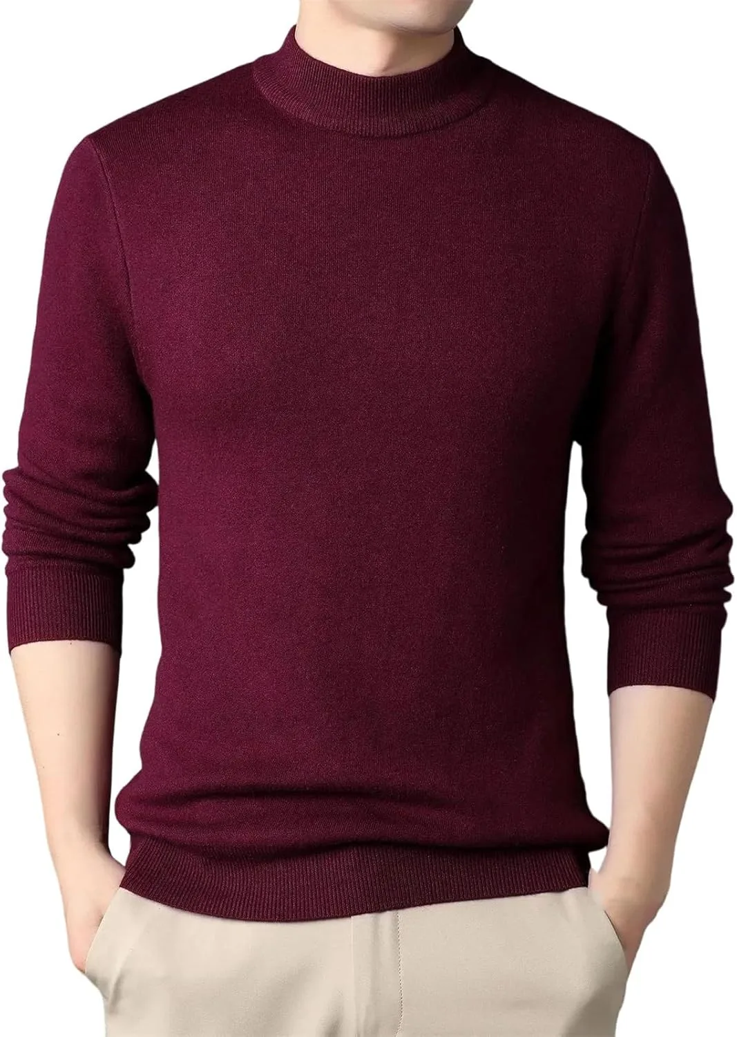 

Мужской свитер с высоким воротником Slim Fit, зимний