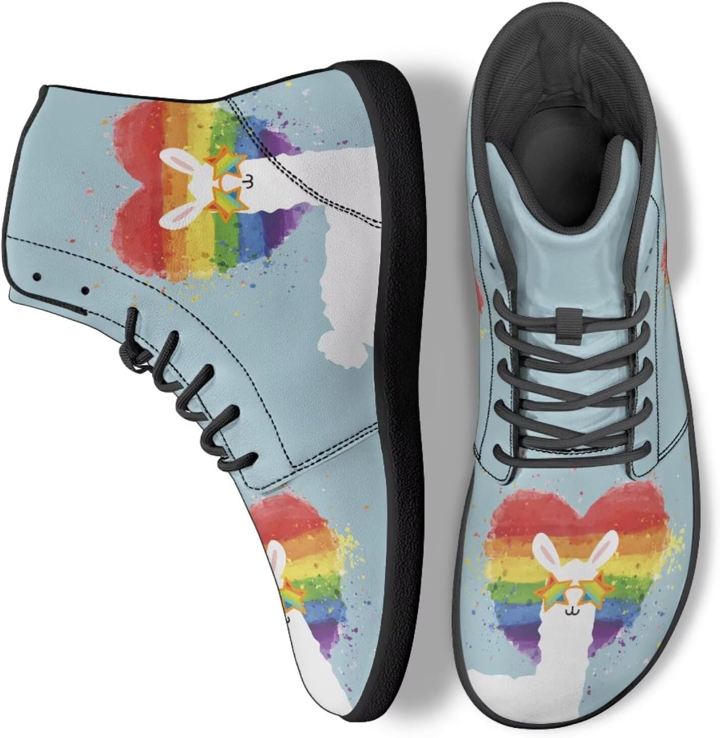 

Унисекс кроссовки для ходьбы, высокие теннисные ботинки, на шнуровке, для работы в офисе, спорта и активного отдыха на улице Ecaestolph, синий