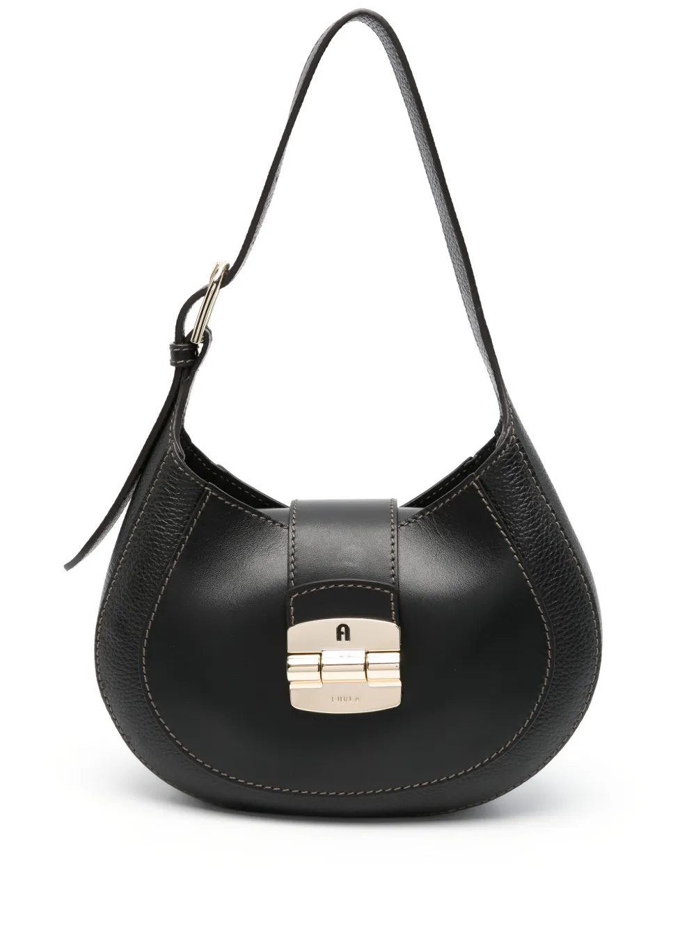 

Сумка на плечо с тисненым логотипом Furla, черный