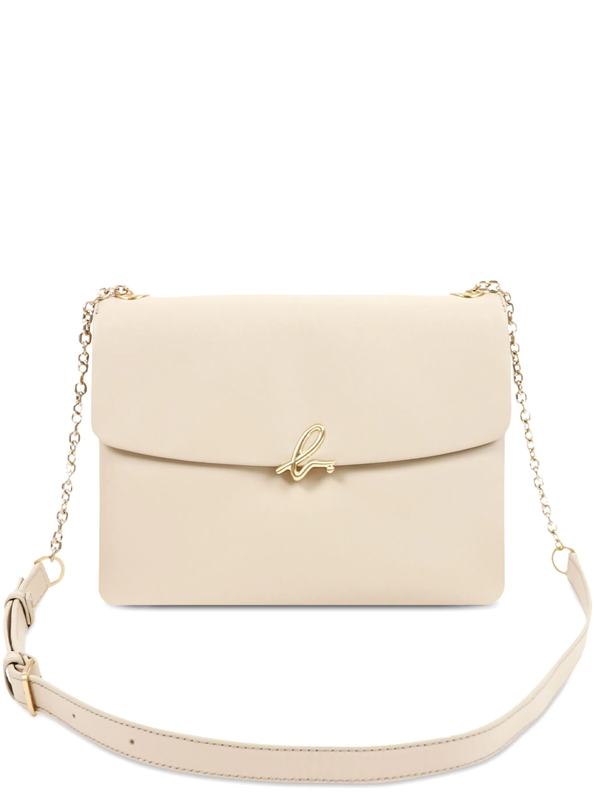 

Сумка через плечо с логотипом Agnès B., бежевый