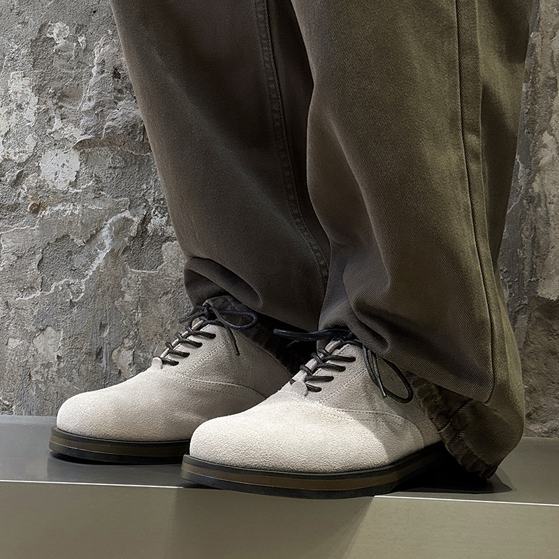 WEISHIBANGWEI Мужские повседневные туфли с белым скрытым каблуком, цвет White Hidden Wedge — фото 4