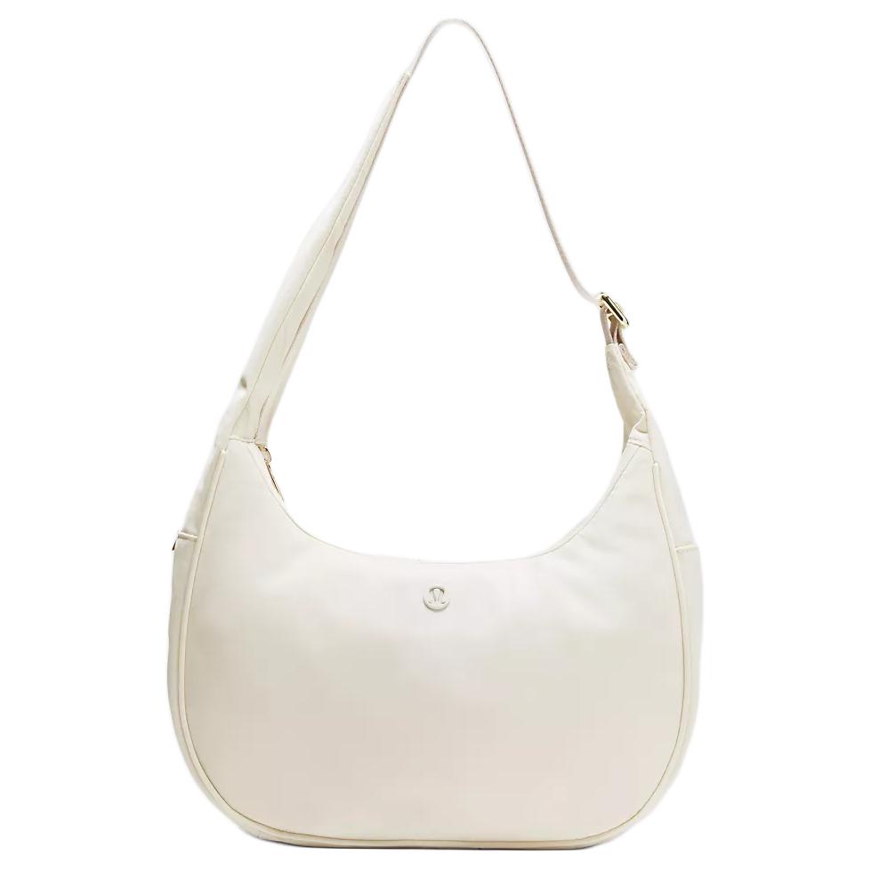 

Нейлоновая женская сумка через плечо светлая айвори Lululemon, айвори & серебряный metal