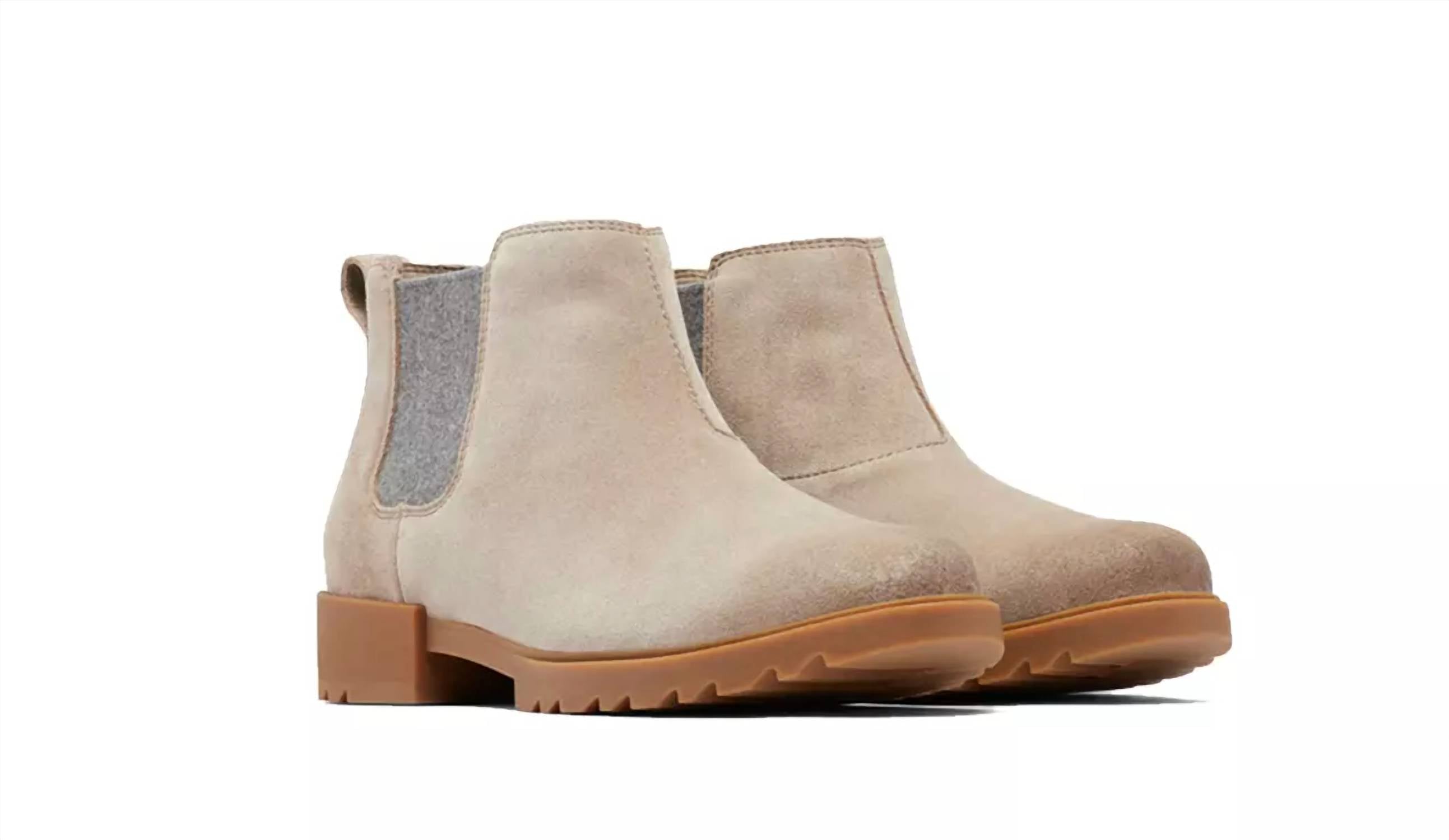 Женские ботинки челси Sorel Emelie из водонепроницаемой кожи, бежевый