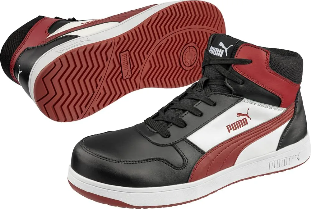 Мужские кроссовки Puma Frontcourt синие/черные среднего уровня, черный/белый/красный — фото 2