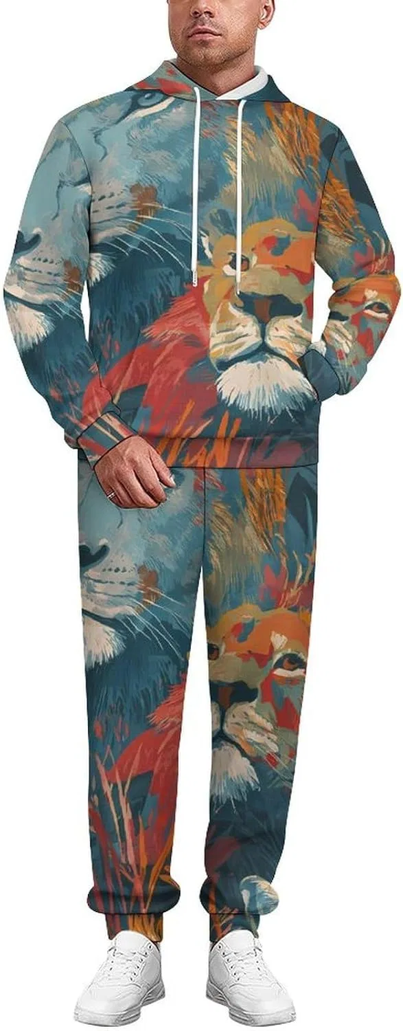 Женский спортивный костюм Tie-Dye Lion Floral, 2 предмета, Style