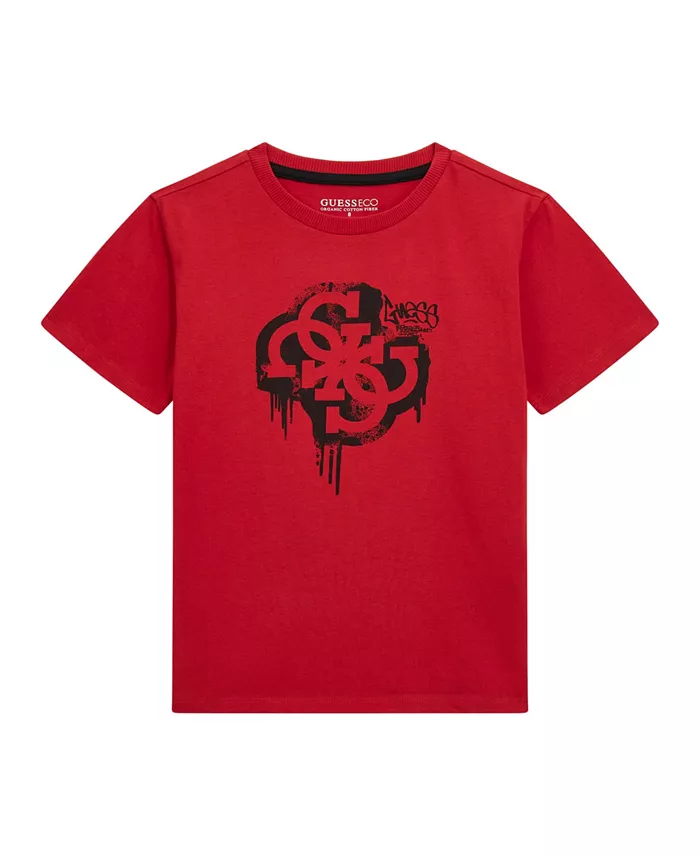 

Футболка с коротким рукавом Big Boys 7-18 с логотипом Guess, красный