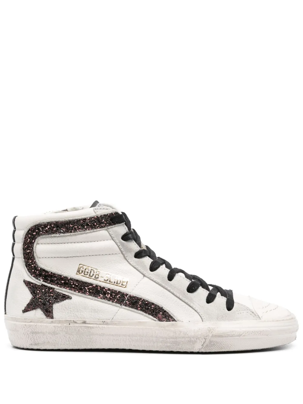 Кеды Slide с пайетками GOLDEN GOOSE, белый
