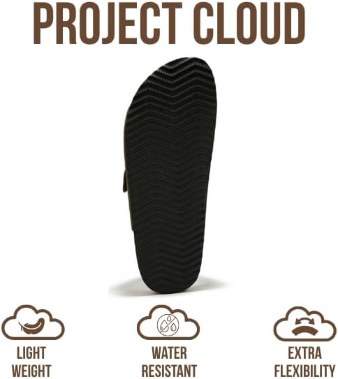 Мужские сандалии Project Cloud из 100 натуральной кожи с амортизирующей стелькой из натуральной пробки, сандалии с двумя ремешками и пряжками, летние нескользящие (Heritage), светло-коричневый — фото 4