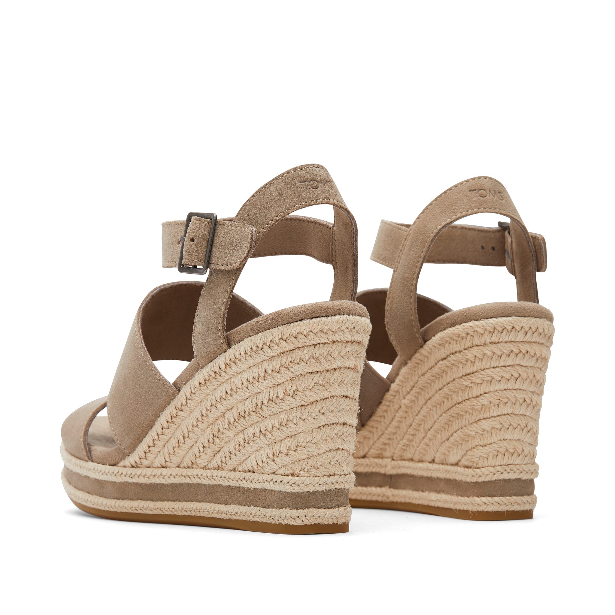 Мадлен замшевые босоножки-танкетки цвета таупе TOMS Shoes, Suede Dune — фото 3