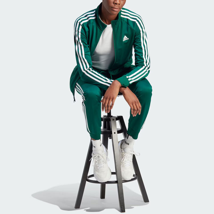 Спортивная куртка Primegreen Essentials зеленая Adidas — фото 4