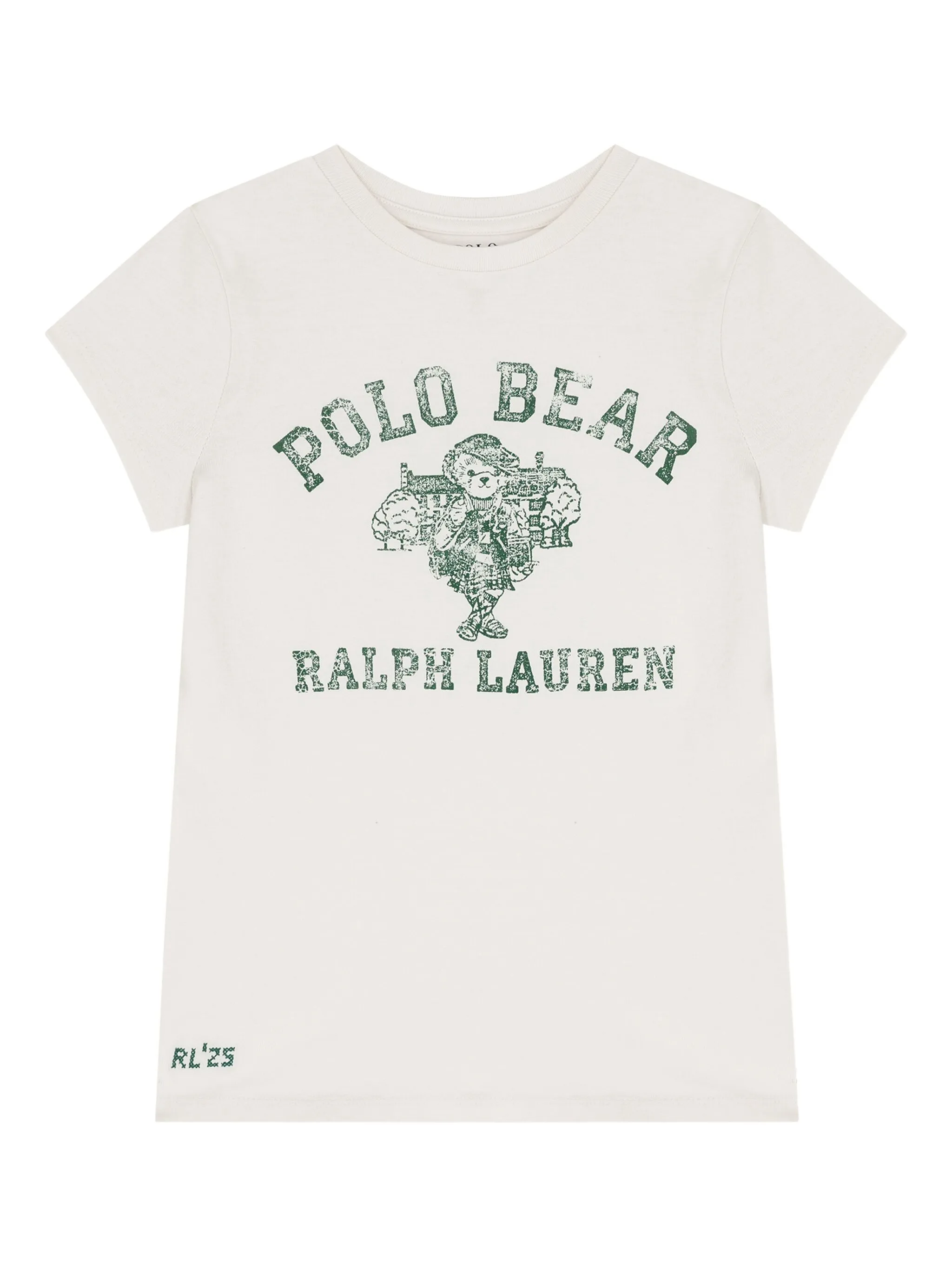

Футболка с графичным принтом Polo Ralph Lauren Kids, белый