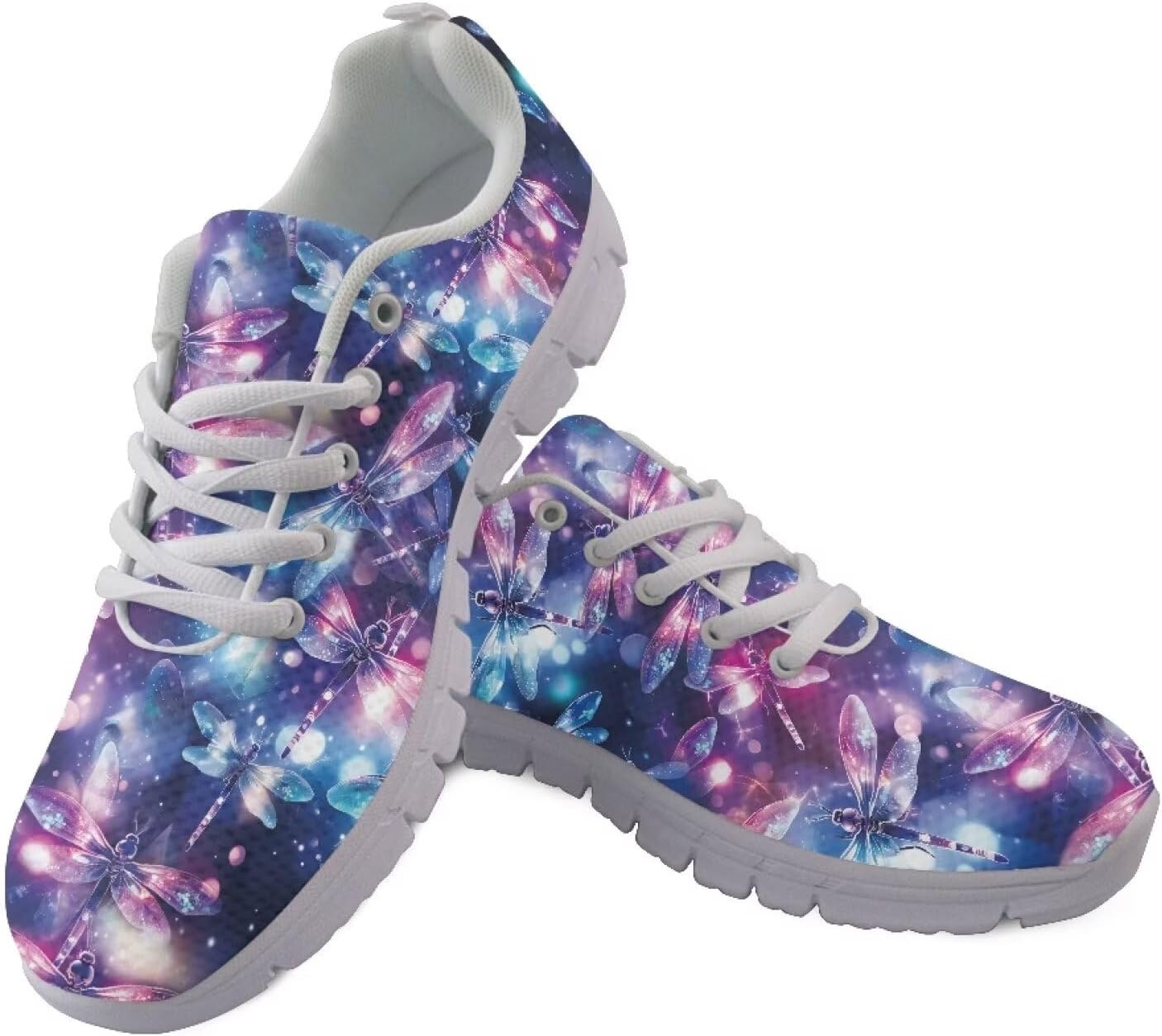 

Кроссовки GIFTPUZZ для женщин и мужчин, спортивные, с сетчатым верхом, дышащие, повседневные, легкие, для ходьбы, Butterfly