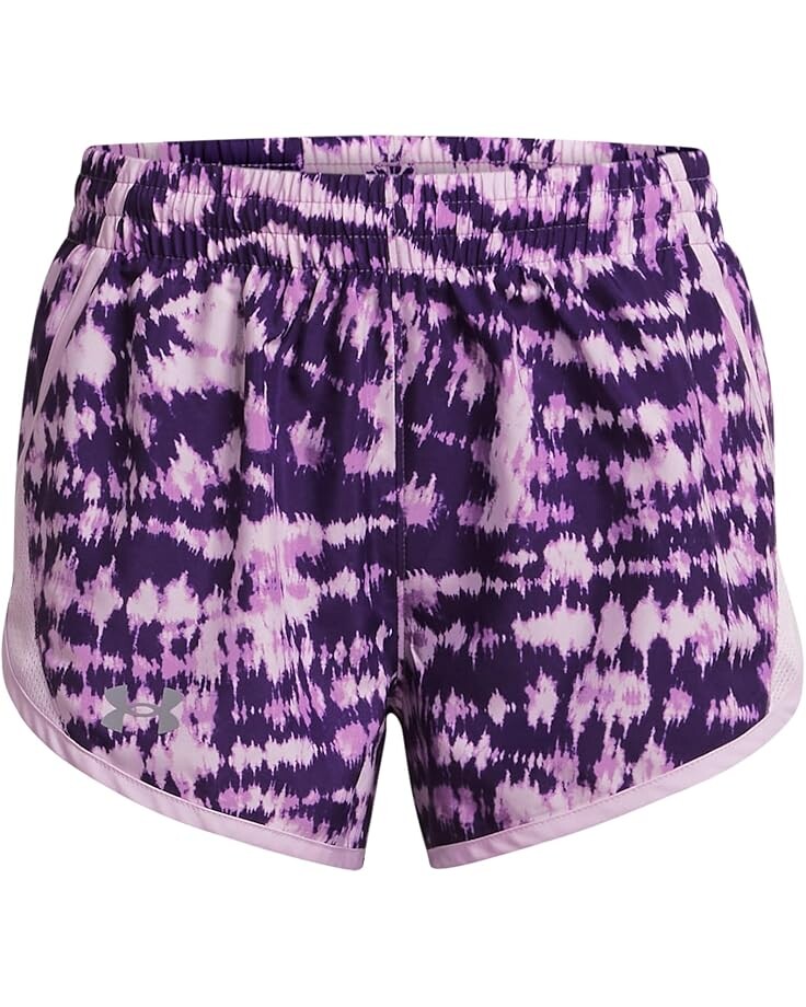 

Шорты Under Armour Kids Fly By Printed Shorts, цвет Provence Purple/Black/Reflective