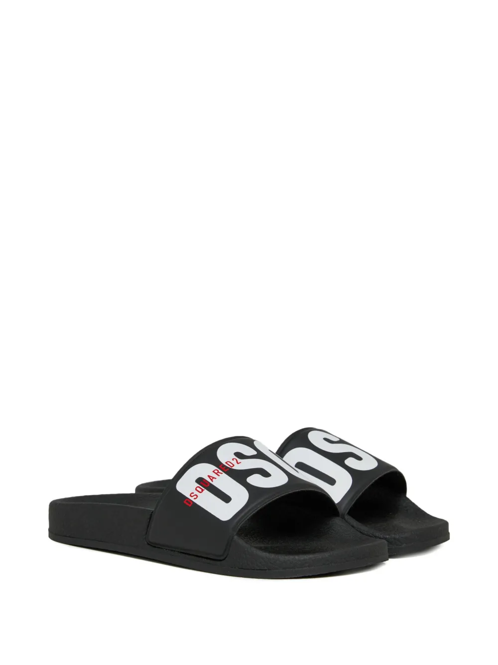 Шлепанцы с логотипом Dsquared2 Kids, черный
