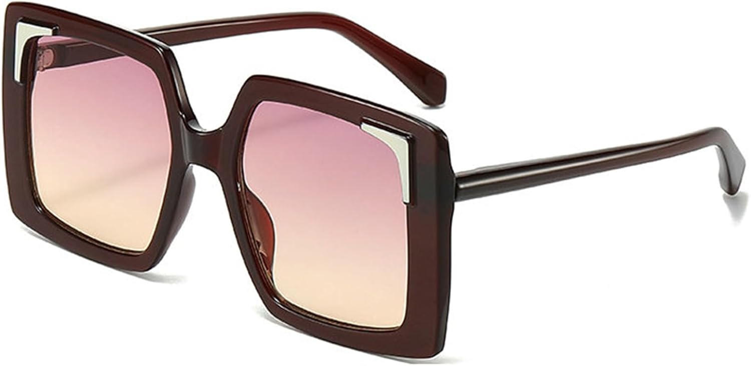 

Солнцезащитные очки Willochra большого квадратного размера для женщин, роскошные солнцезащитные очки с градиентным переходом для мужчин, квадратные очки в крупной оправе, модные очки с защитой от УФ-излучения UV400, C2