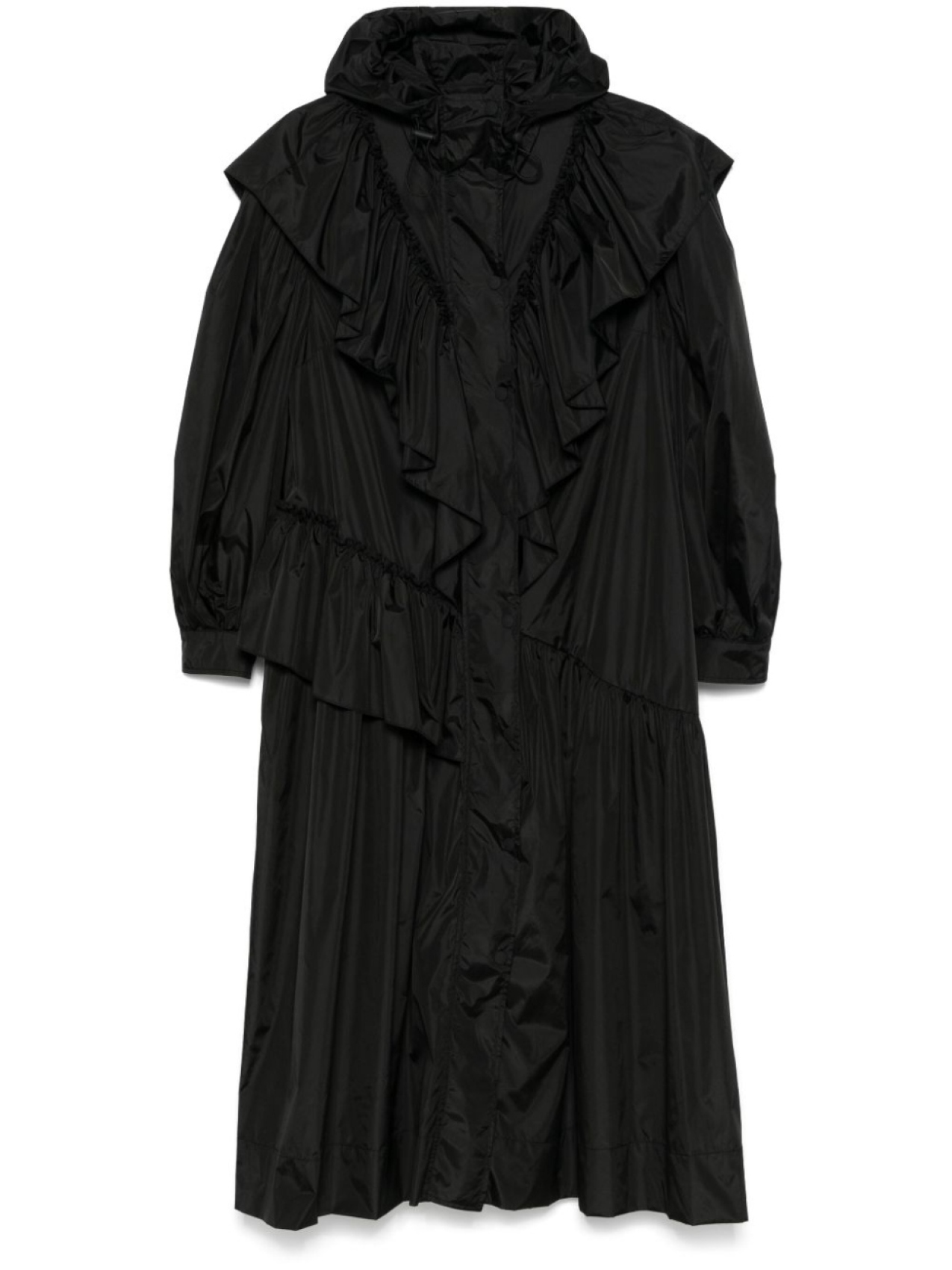 

Simone Rocha пальто с оборками, черный