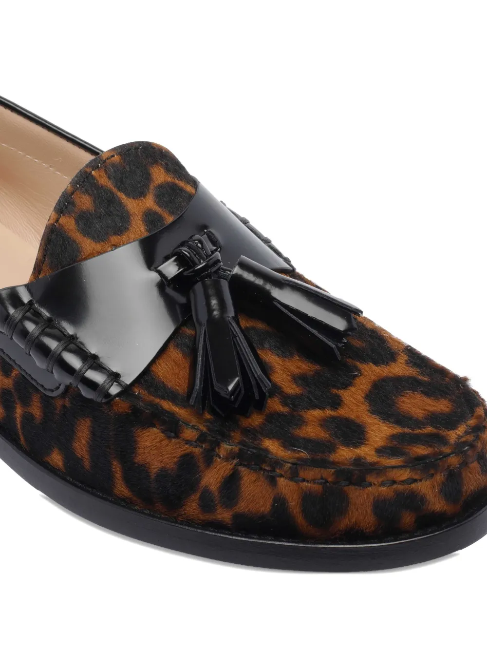 Лоферы с леопардовым принтом, украшенные кисточками Stuart Weitzman, коричневый — фото 4