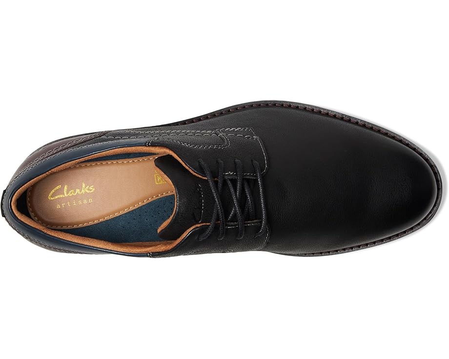 Мужские оксфорды Clarks Monahan Plain, Black Leather — фото 2
