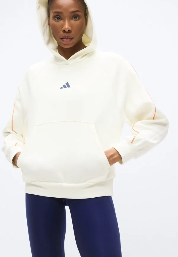 Толстовка стадиона Adidas Sportswear, Off White/Pure Orange/Dark Blue — фото 4