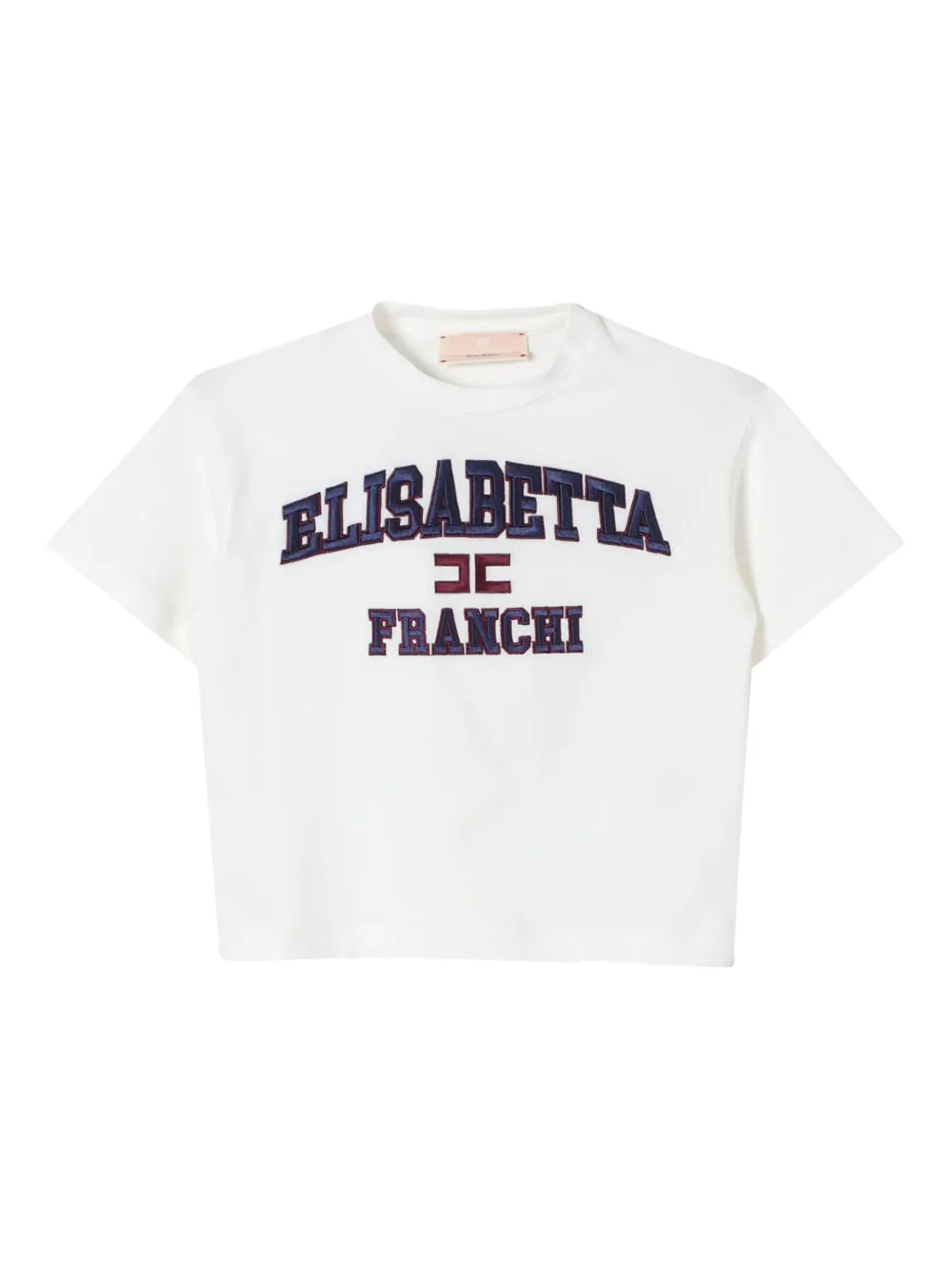 

Футболка с вышитым логотипом Elisabetta Franchi Kids, белый