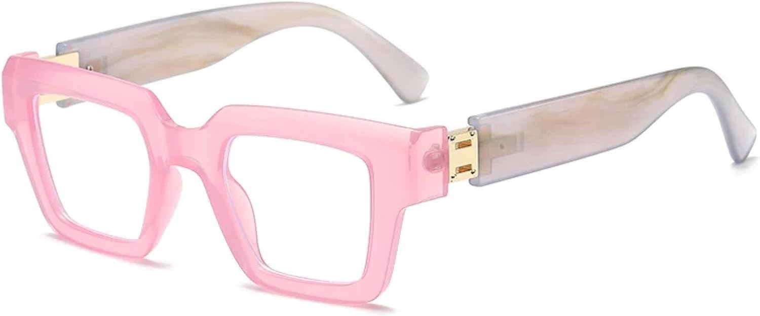 

Солнцезащитные очки с защитой от УФ-излучения UV400 | Простые, с большой оправой, плоские, легкие | Для женщин и мужчин, для занятий спортом на открытом воздухе и вождения DSVIGF, Pink