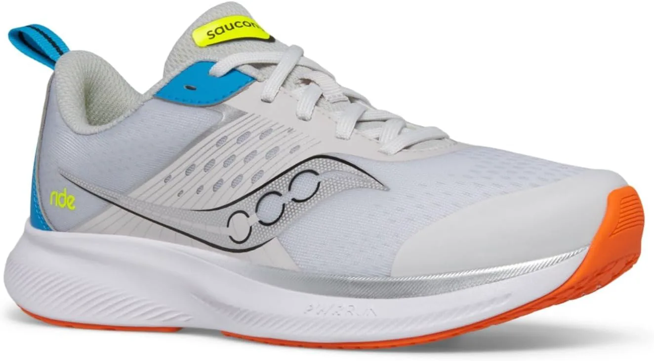 Детские кроссовки Saucony Unisex-Child Ride Kdz, серый/синий — фото 2