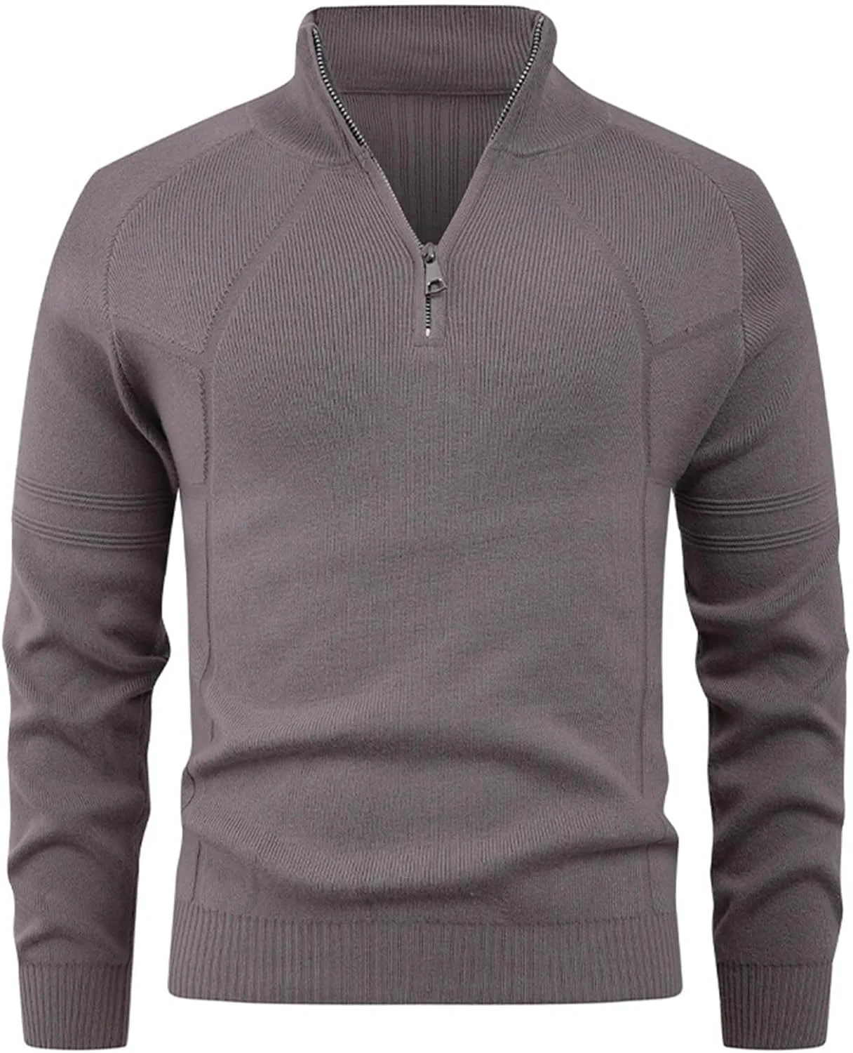 

Мужской полузастегивающийся свитер с воротником стойкой, Slim Fitted, зимний Cambkatl