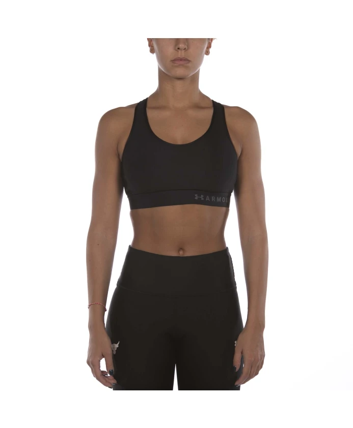 

Бюстгальтер средней длины с каплевидным вырезом Under Armour, черный