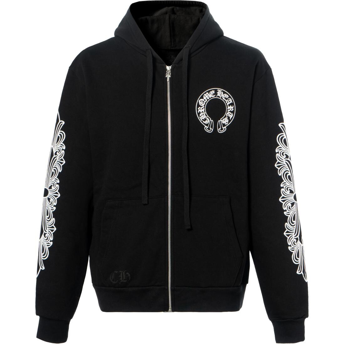 

Толстовка унисекс черная Chrome Hearts, черный