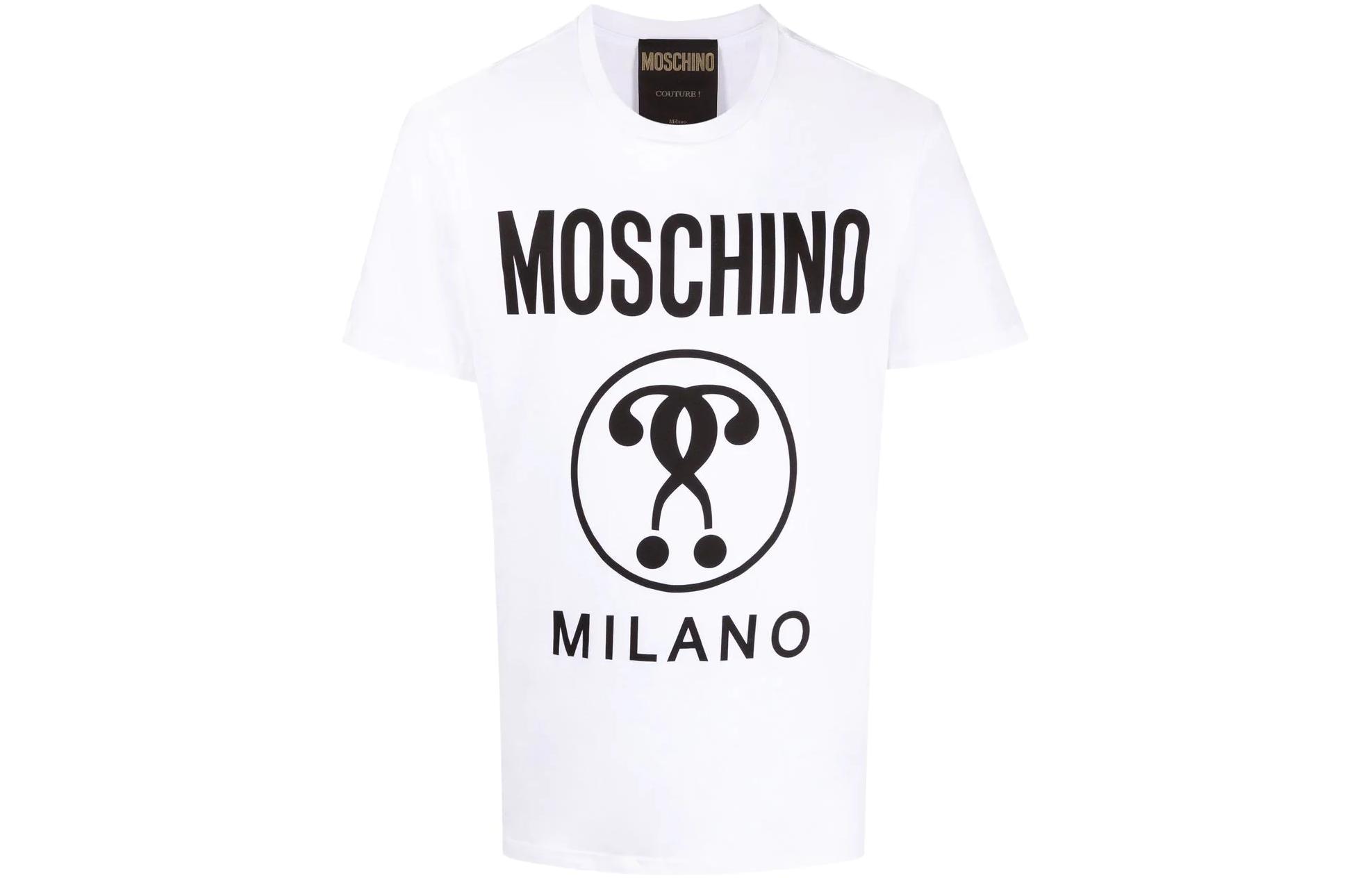 

Футболка с логотипом «Вопросительный знак» MOSCHINO, белый