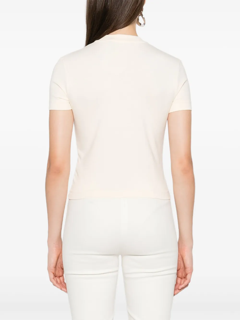 Хлопковая футболка с логотипом JACQUEMUS, нейтральный — фото 4