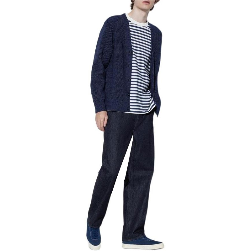 UNIQLO Джинсы серии Denim мужские темно-синие — фото 3
