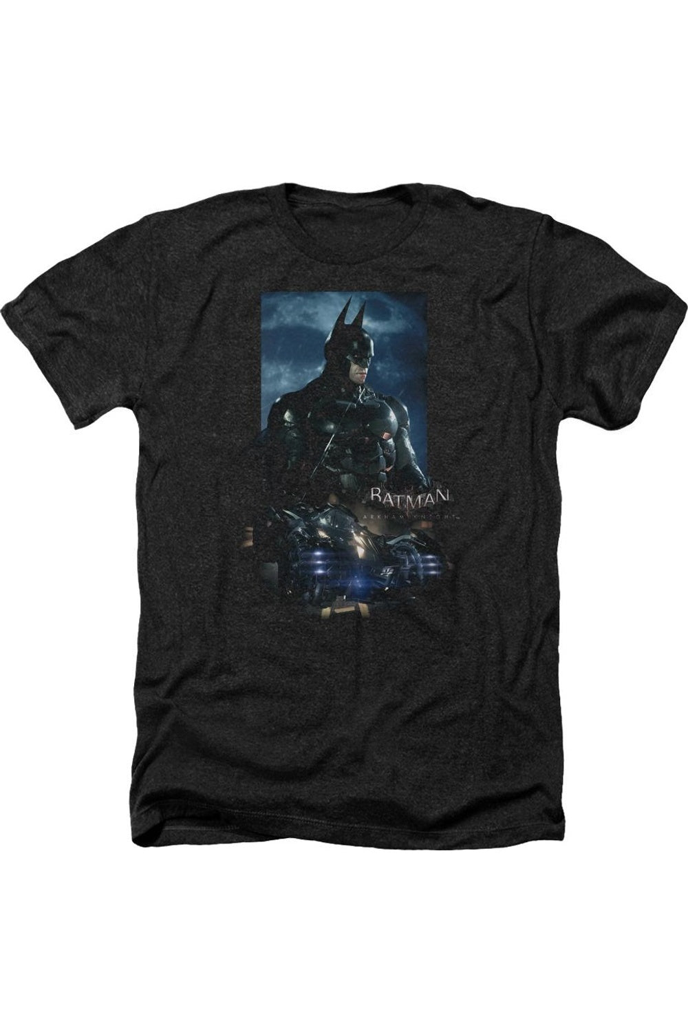 

Футболка / футболка Batman Arkham Knight Batmobile для взрослых Heather Gildan, черный