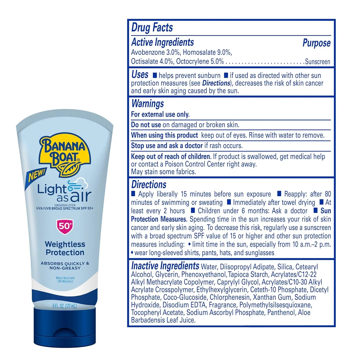Солнцезащитный лосьон «Light As Air» SPF 50 от Banana Boat Banana Boat — фото 2