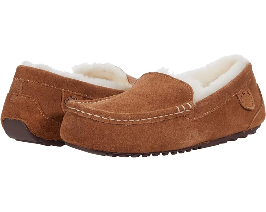 

Домашняя обувь FIRESIDE by Dearfoams Mel Genuine Shearling Moccasin, цвет Chestnut