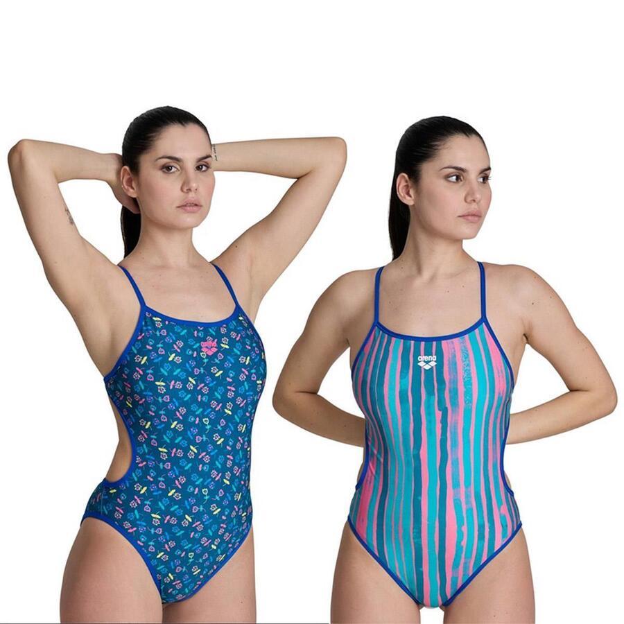 

Двусторонний купальник Arena с открытой спиной и вырезом - синий 28