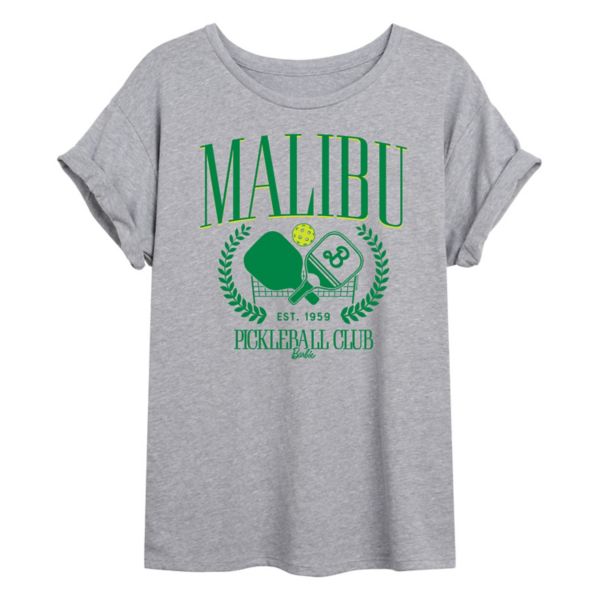 

Футболка Malibu Pickleball большого размера для юниоров Barbie, серый