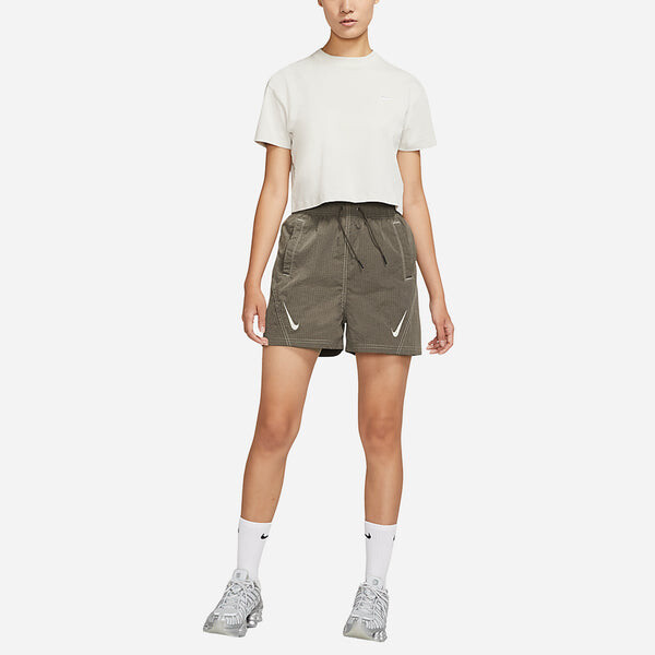 Шорты как w спортивная одежда rpl swsh wvn gx hr sh ironstone Nike, коричневый — фото 3