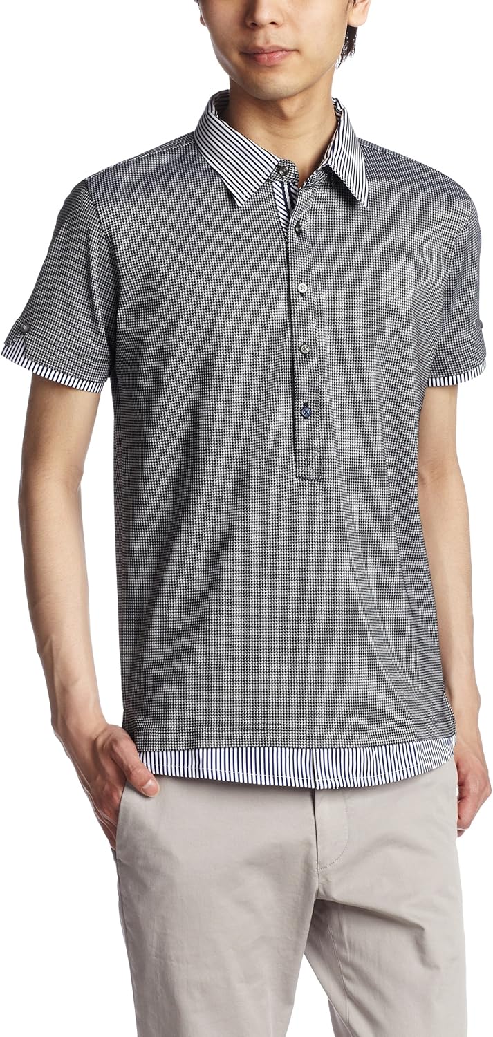 

Имитация многослойной рубашки-поло из пике с эффектом «заделки трещин» Setting Cracks