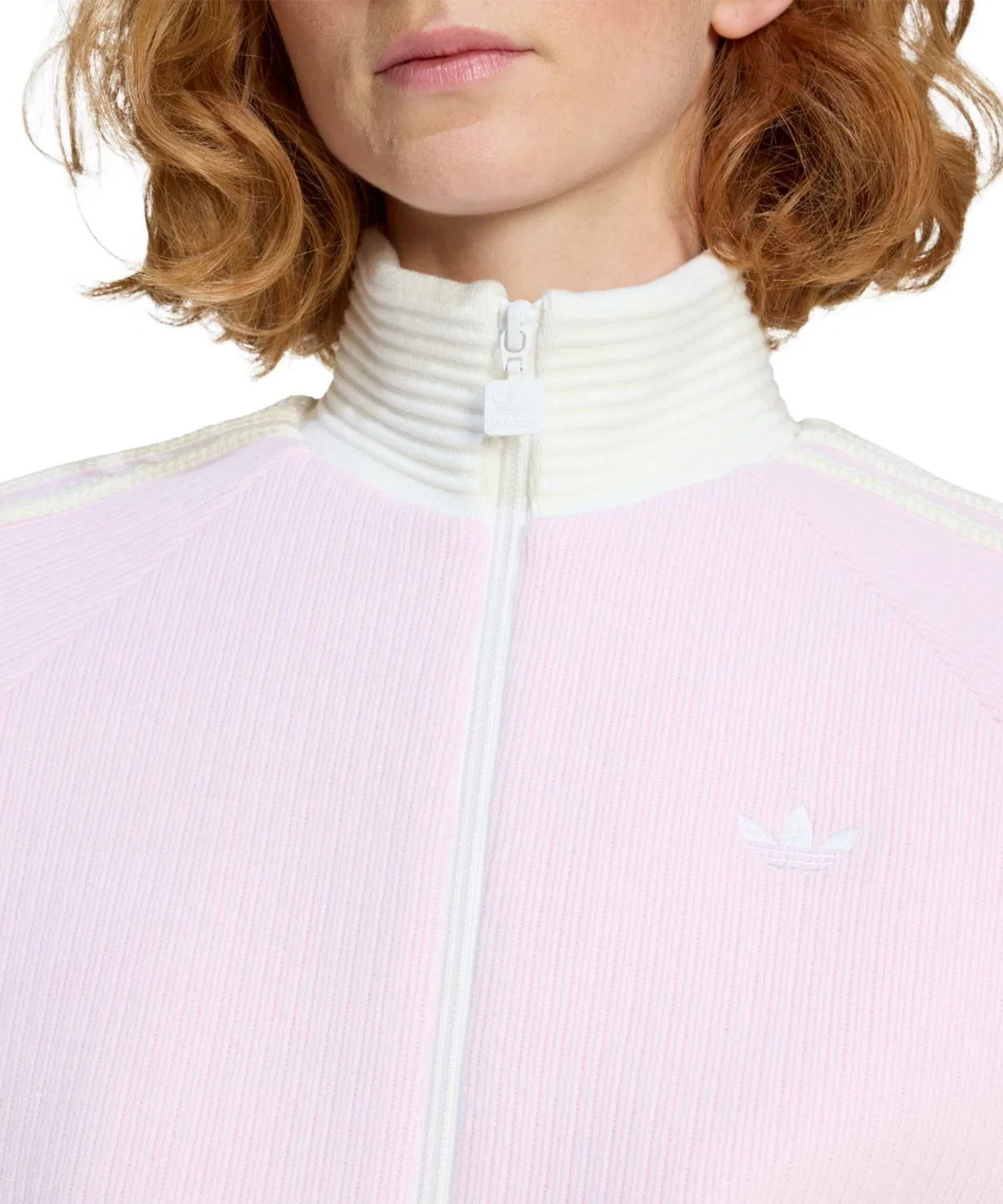 Толстовка adidas Velour Knit Track Top из велюра, розовая — фото 2