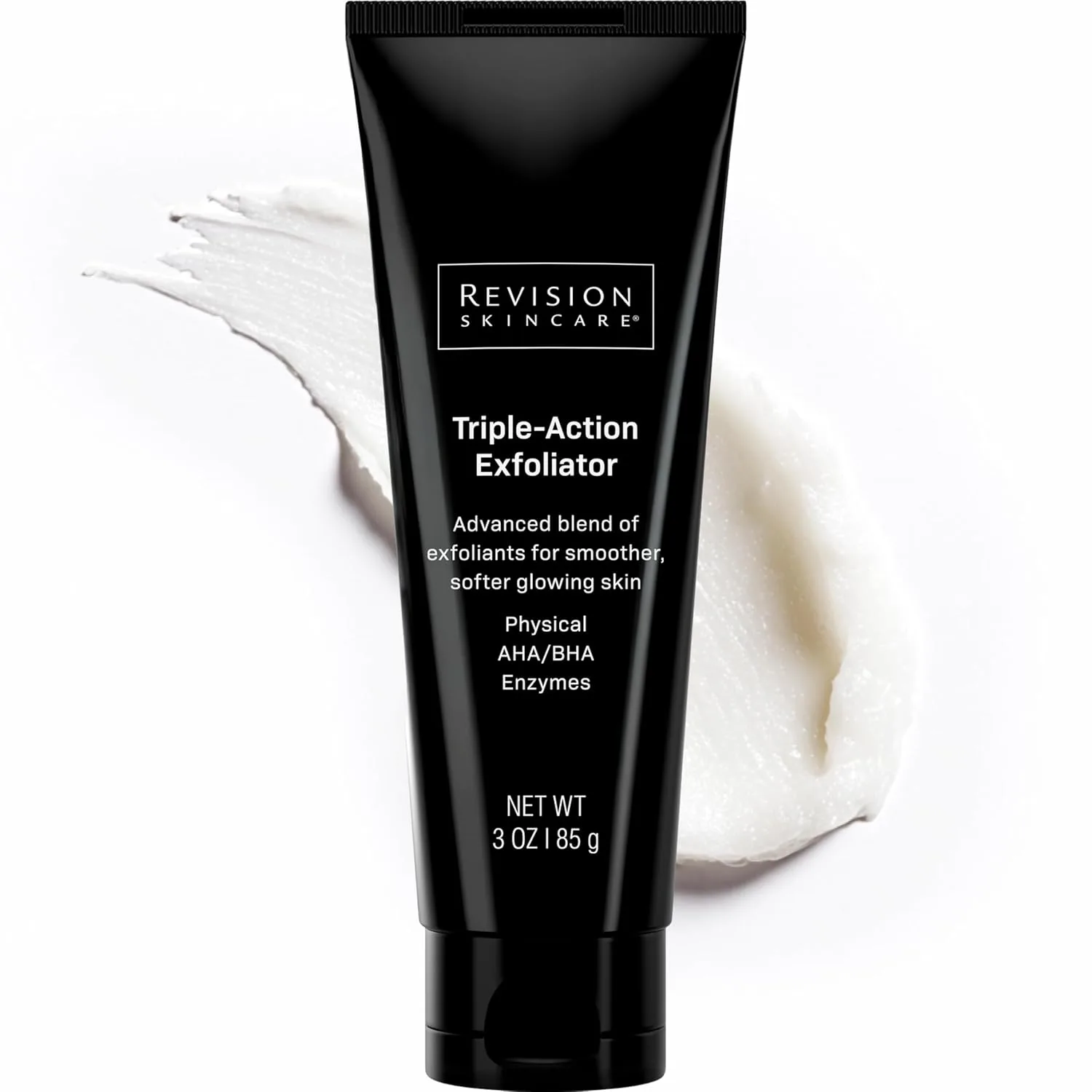 Revision Skincare Triple-Action Exfoliator, клинический эксфолиант для лица с физическим, химическим и энзимным отшелушиванием, AHA, BHA и салициловой кислотой для полировки кожи и улучшения текстуры 85.05 г (1 шт.)