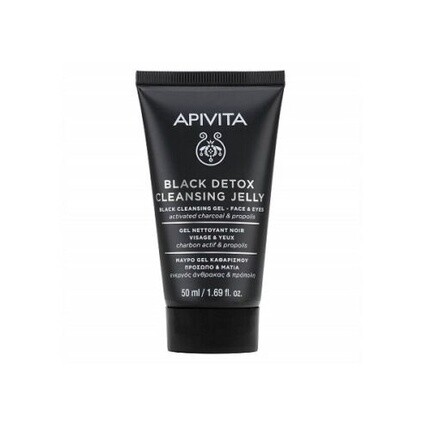 Гель для умывания Apivita — Black Detox Cleansing Jelly Черный очищающий гель для лица и глаз, 50 мл — фото 3