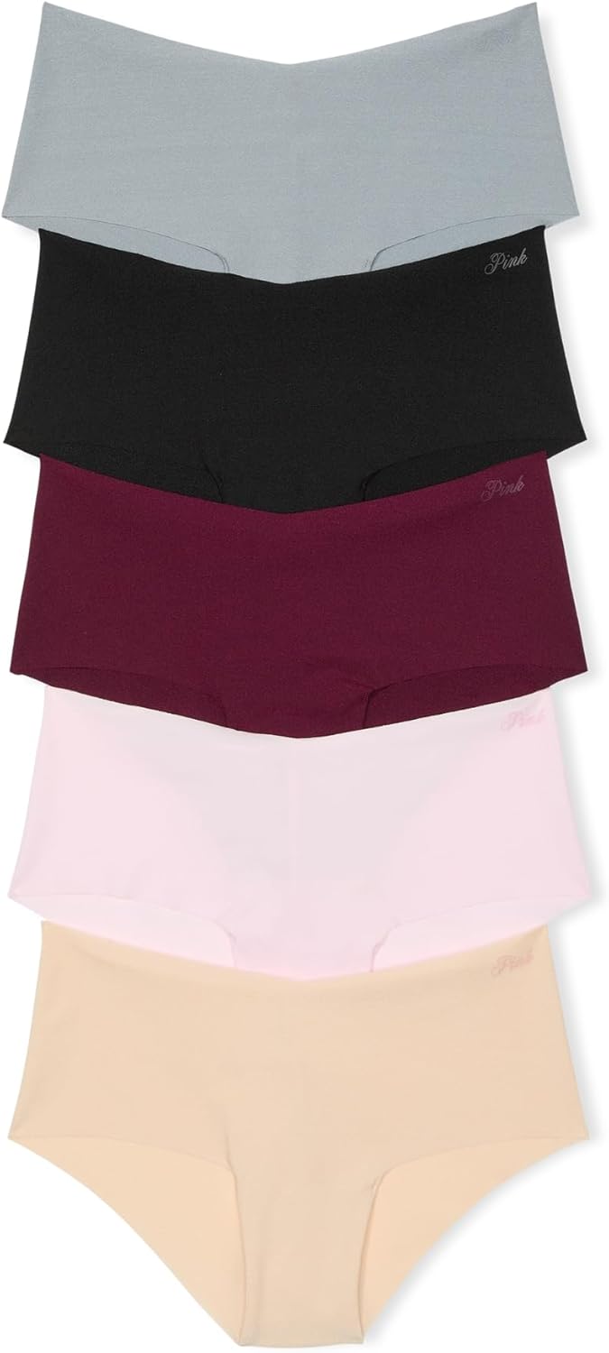 

Набор трусиков-брифов Victoria's Secret PINK No Show Cheekster, нижнее белье для женщин (XS-XXL), Light Pink Pack