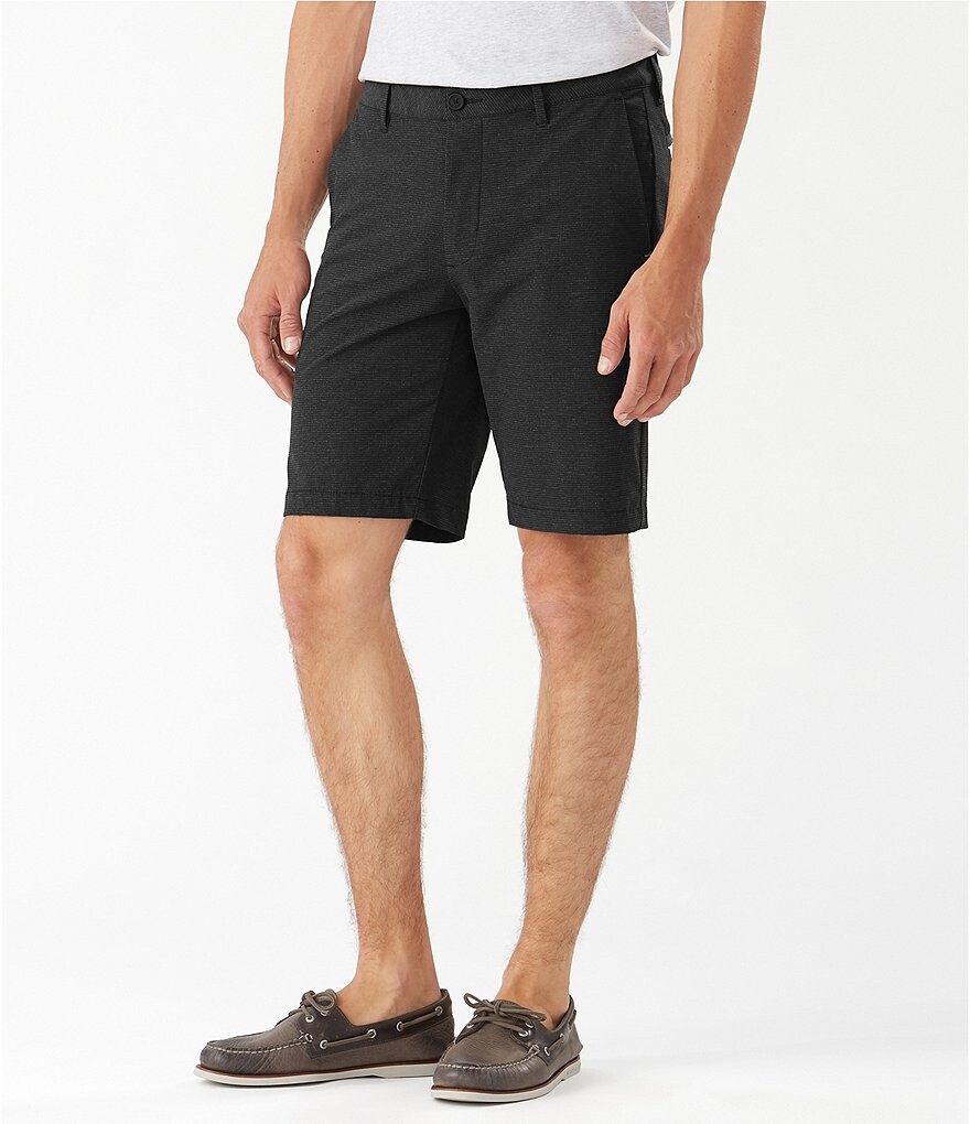 

Tommy Bahama Big & Tall Flat Front Chip Shot 10 & 11Шорты по внутреннему шву, черный