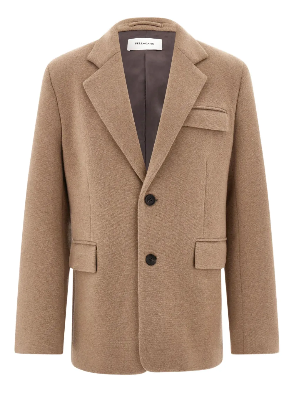 

Однобортный пиджак с карманами Ferragamo, нейтральный