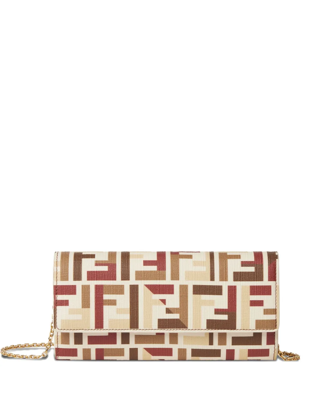 

Мини-сумка с цепочкой и узором FF FENDI, нейтральный