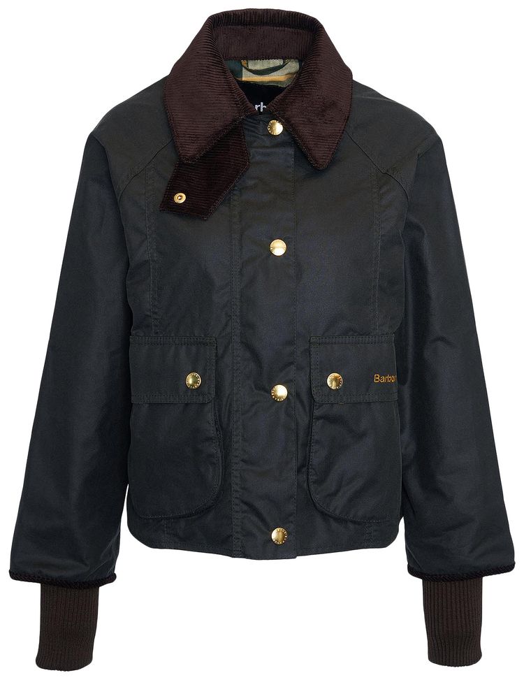 

Куртка Barbour Crop Beadnell Wax Jacket, зеленый
