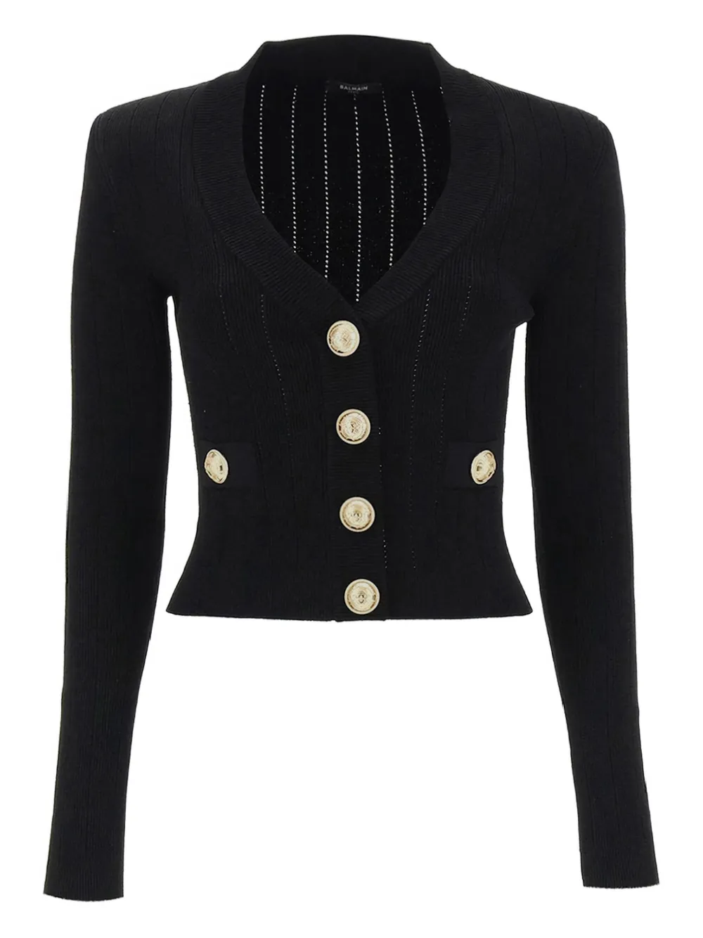 

Кардиган в рубчик BALMAIN, черный